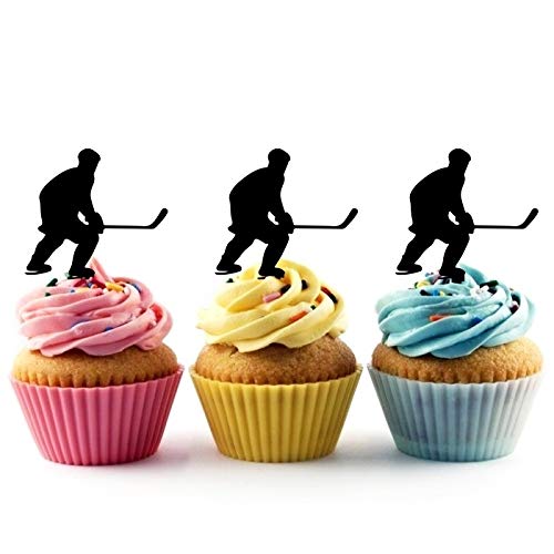 Ta0859 Ice Hockey Player Silhouette Party Wedding Birthday