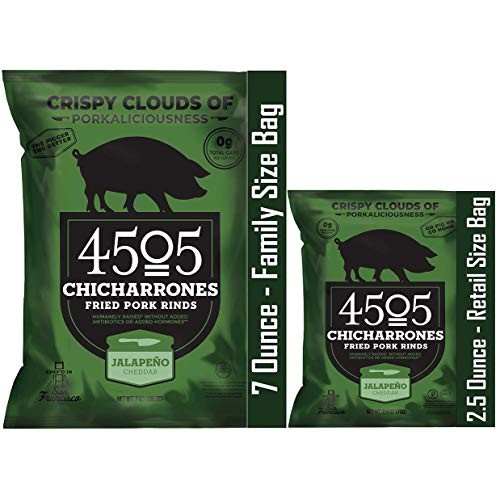 4505 Jalapeno Cheddar Pork Rinds, Certified Keto, Humanely Raise