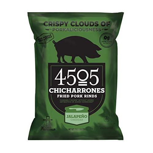 4505 Jalapeno Cheddar Pork Rinds, Certified Keto, Humanely Raise