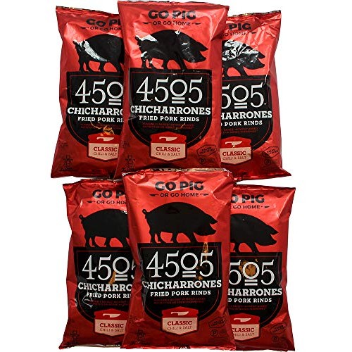 4505 Meats Chicharrones Fried Pork Rinds, Classic Chili &Amp; Salt,