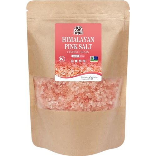 52USA Himalayan Pink Salt Coarse 2lb 907g, Gourmet Pure Crysta...