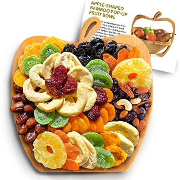 Apple Dried Fruit Gift Tray Turns Into Fruit Basket, Dried Fruit