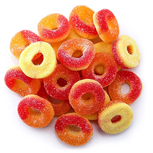 Peach Rings - 5 Pounds - Gummy Rings Candy - Gummy Rings Bulk -