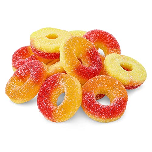 Peach Rings - 5 Pounds - Gummy Rings Candy - Gummy Rings Bulk -