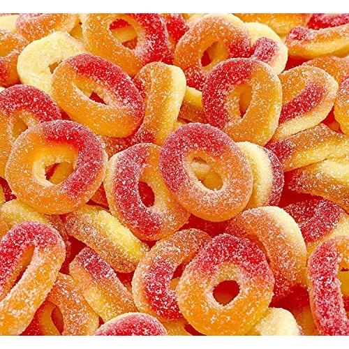 Peach Rings - 5 Pounds - Gummy Rings Candy - Gummy Rings Bulk -