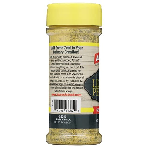 Adams Lemon Pepper Seasoning, 4.94 Ounce Bottle Pack of 3