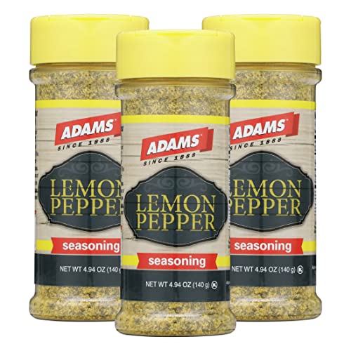 Adams Lemon Pepper Seasoning, 4.94 Ounce Bottle Pack of 3