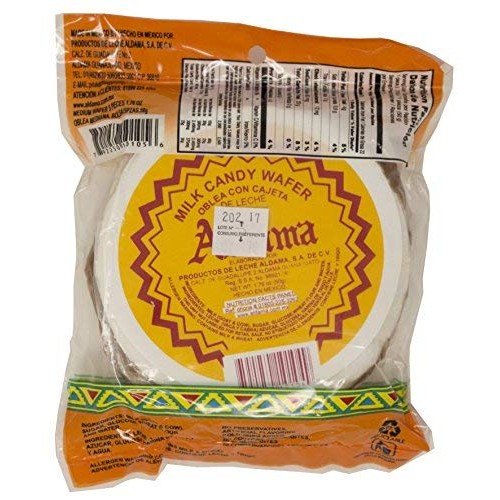 Aldama Oblea Large Milk Candy Wafer, Soft And Chewy, Mexican Can