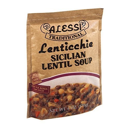 Alessi Sicilian Lentil Soup Lenticchie 6 Ounce Pack Of 18