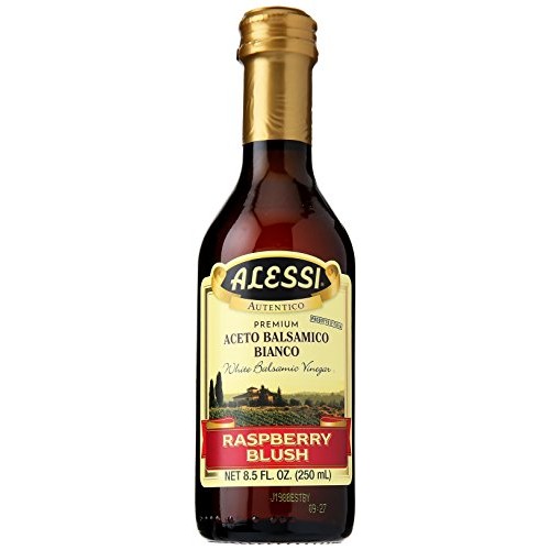 Alessi Foods White Balsamic Raspberry Blush Vinegar, 8.5 Oz, Red