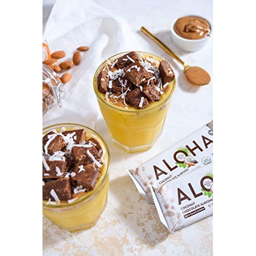 Aloha Organic Plant Based Protein Bars |Coconut Chocolate Almond