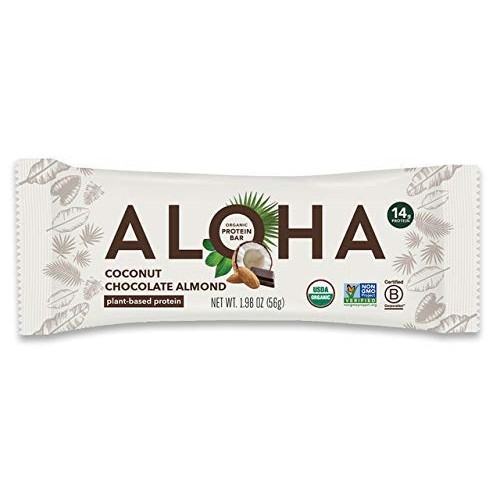 Aloha Organic Plant Based Protein Bars |Coconut Chocolate Almond