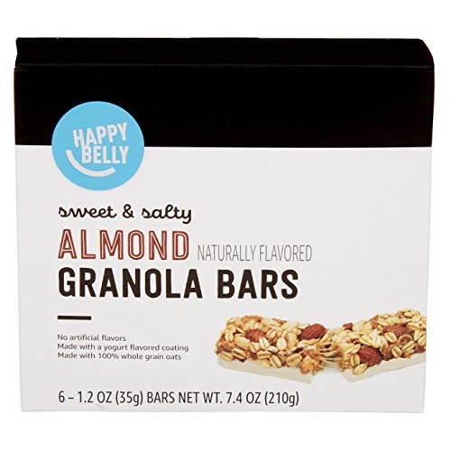 Amazon Brand - Happy Belly Sweet & Salty Almond Granola Bars, 1....