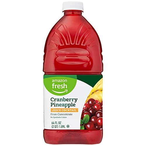 Amazon Fresh, Cranberry Pineapple Juice Cocktail, 64 Fl Oz