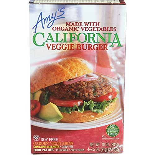 Amys California Veggie Burger, 10 Ounce -- 12 Per Case.