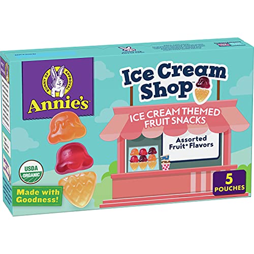 Annies Homegrown Organic Ice Cream Shop Snacks Pouches, Fruit,