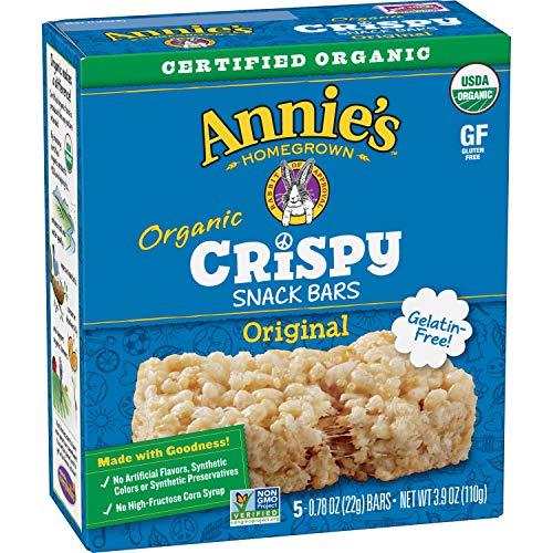 Annies Homegrown Organic Original Crispy Snack Bars, 3.9 Oz, 5