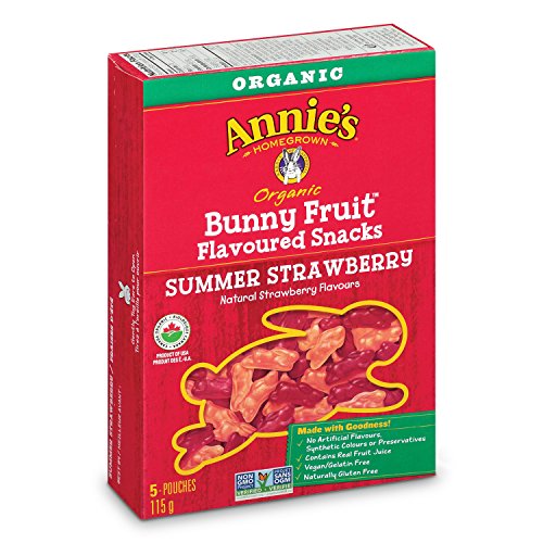 Annies Organic Bunny Fruit Snacks,Summer Strawberry, 60 Pouches