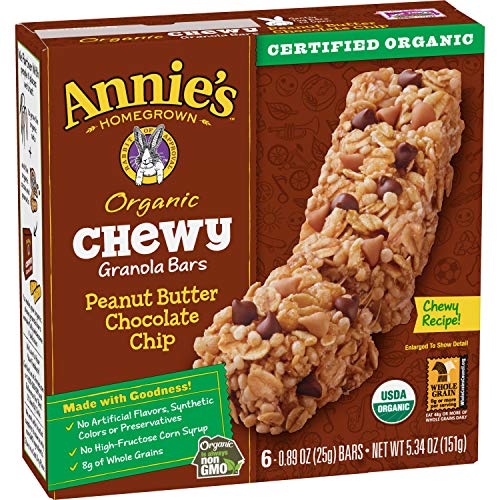 Annies Organic Chewy Granola Bars, Peanut Butter Chocolate Chip