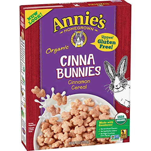 Annies Organic, Gluten Free, Cinnabunnies Cinnamon Cereal, 10 O