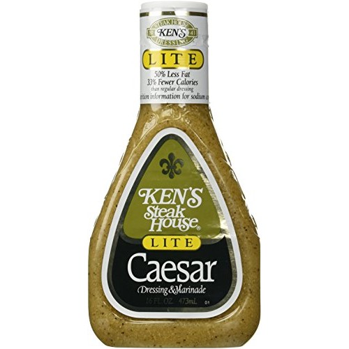 Kens Steak House Caesar Dressing &Amp; Marinade Lite, 16 Oz