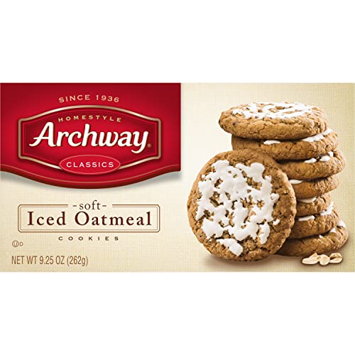 Archway Cookies, Soft Iced Oatmeal Cookies, 9.25 Oz Pack of 9