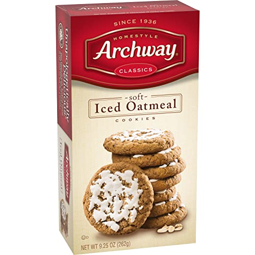 Archway Cookies, Soft Iced Oatmeal Cookies, 9.25 Oz Pack of 9