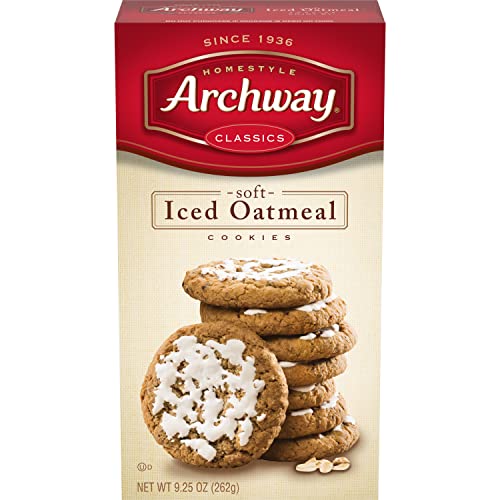 Archway Cookies, Soft Iced Oatmeal Cookies, 9.25 Oz Pack of 9