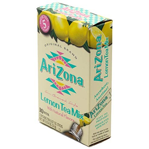 Arizona Lemon Iced Tea Stix Sugar Free, 10 Count Per Box Pack O