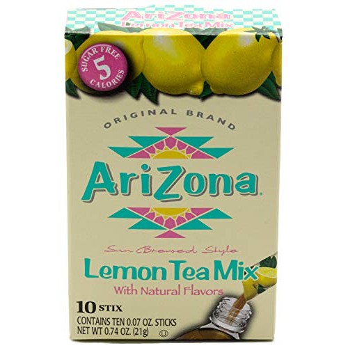 Arizona Lemon Iced Tea Stix Sugar Free, 10 Count Per Box Pack O