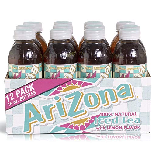 Arizona Tea, Premium Brewed Lemon Bottled Tea, 16 Ounce Bottles,