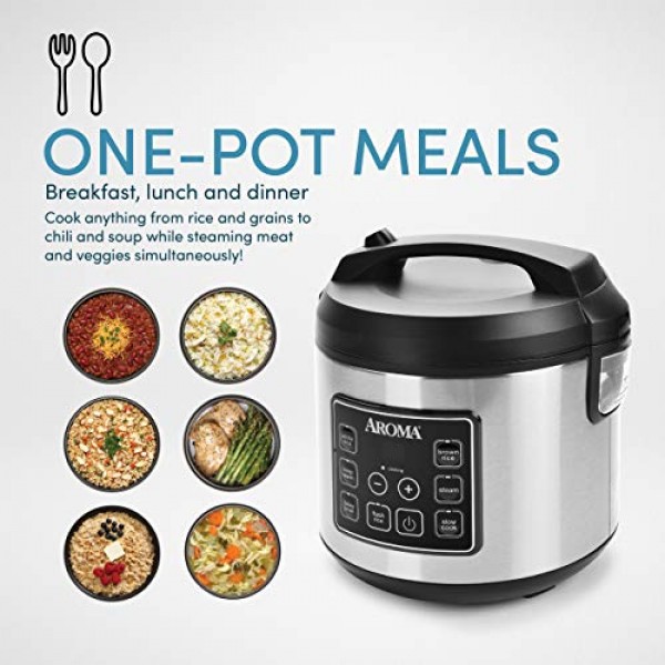 Aroma Housewares 20-Cup Rice Cooker & Food Steamer
