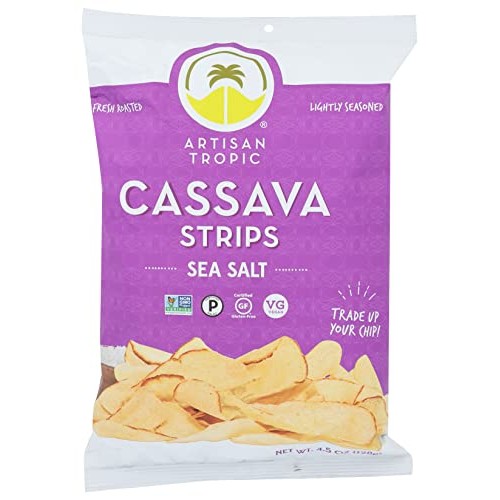 Artisan Tropic Cassava Strips Sea Salt, 4.5 Oz Pack of 12