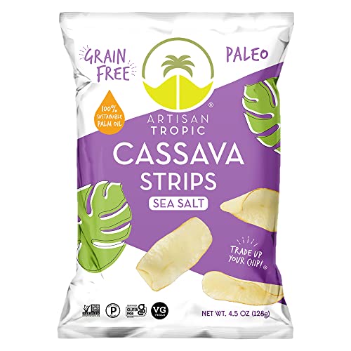 Artisan Tropic Your Tasty & Healthy Snack Strips, Cassava, 4.5 O...