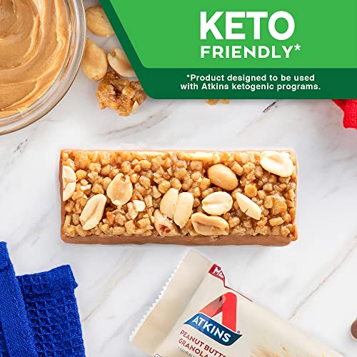 Atkins Protein-Rich Meal Bar, Keto Friendly, Peanut Butter Grano...