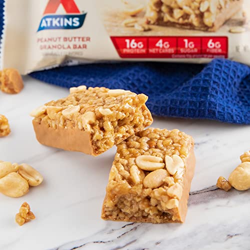 Atkins Protein-Rich Meal Bar, Keto Friendly, Peanut Butter Grano...