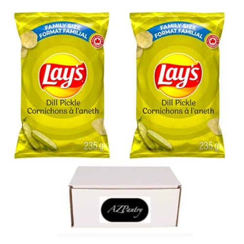 Azpantry Lays Dill Pickle Flavour Potato Chips 2Pk - Comes In A