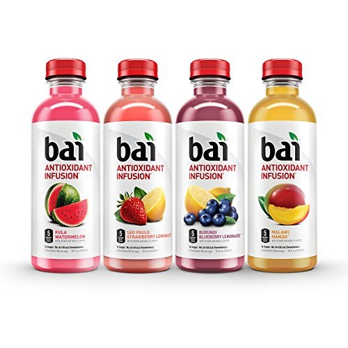 Bai Flavored Water, Oasis Variety Pack, Antioxidant Infused, 18