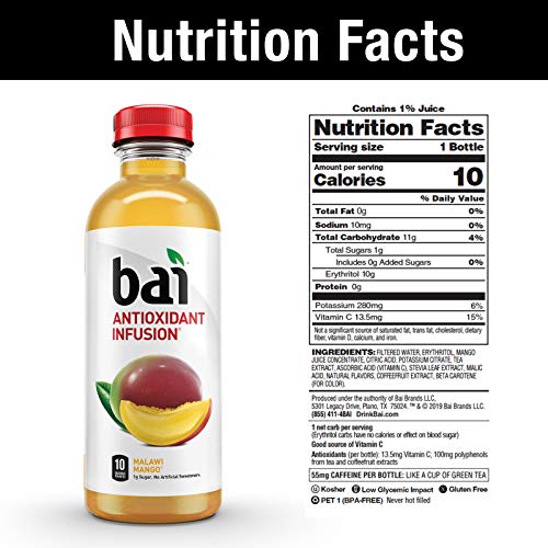 Bai Flavored Water, Rainforest Variety Pack, Antioxidant Infused