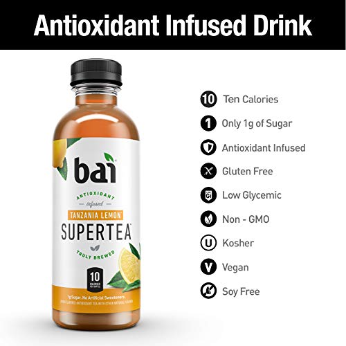 Bai Iced Tea, Tanzania Lemon, Antioxidant Infused Supertea, Craf