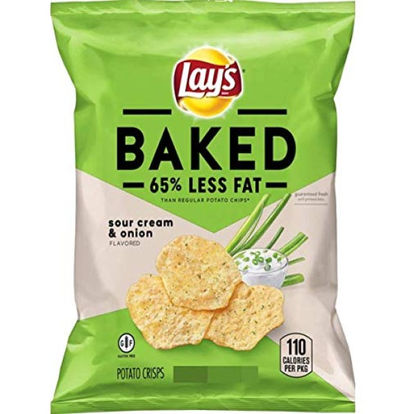 Lay's Baked Sour Cream & Onion Flavored Potato Crisps,