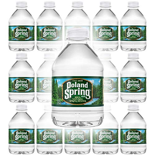 Poland Spring Natural Spring Water, 8Oz, Pack Of 15