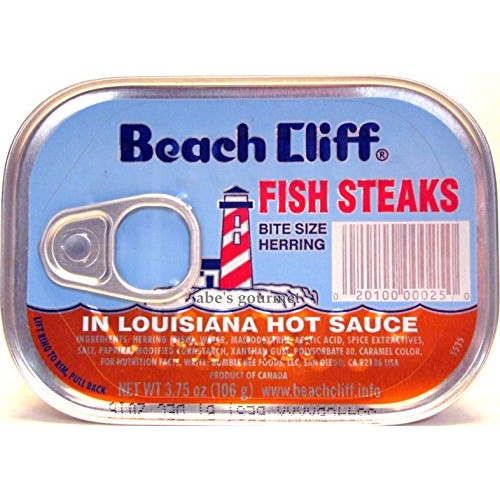 Beach Cliff Bite Size Herring Fish Steaks In Louisiana Hot Sauce