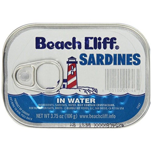 Beach Cliff, Sardines In Soybean Oil, 3.75Oz Can Pack Of 6