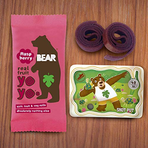 Bear - Real Fruit Yoyos - Raspberry - 0.7 Ounce 12 Count - No