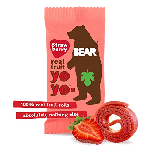 Bear - Real Fruit Yoyos - Strawberry - 0.7 Ounce 12 Count - No