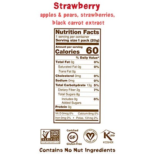 Bear - Real Fruit Yoyos - Strawberry - 0.7 Ounce 12 Count - No