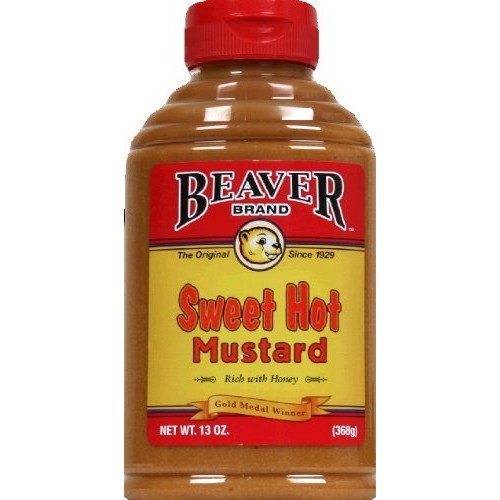 Beaver Brand Sweet Hot Mustard, 13 Oz Squeezable Bottles, 2 Pk