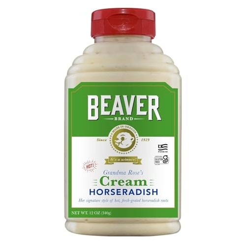 Beaver Brand Cream Style Horseradish 12 OZ Squeezable Bottles P...