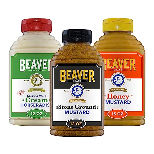 Beaver Condiments Variety Pack, Hot Cream Horseradish, Stone Gro...